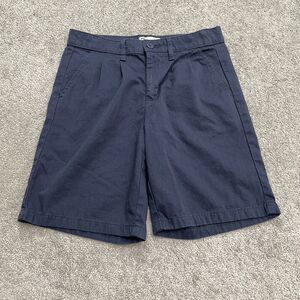 Asos Design Chino Shorts Mens 30 Navy Blue Pockets Cotton Casual Outdoor 30x9